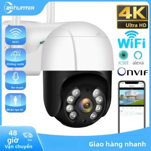 Camera IP 4K 8MP Wifi Ngoài Trời Không Dây ICsee Security Với Zoom Kỹ Thuật Số 5X Tự Động Theo Dõi Màu Sắc Giám Sát Video Tầm Nhìn Ban Đêm