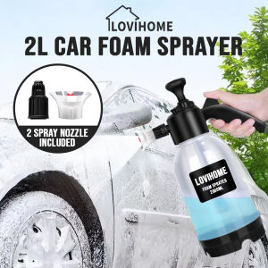 SG 2L Car Wash Snow Foam Sprayer Bottle - High Pressure Spray Dual Nozzle Foam and Water Cleaner Sprinkler