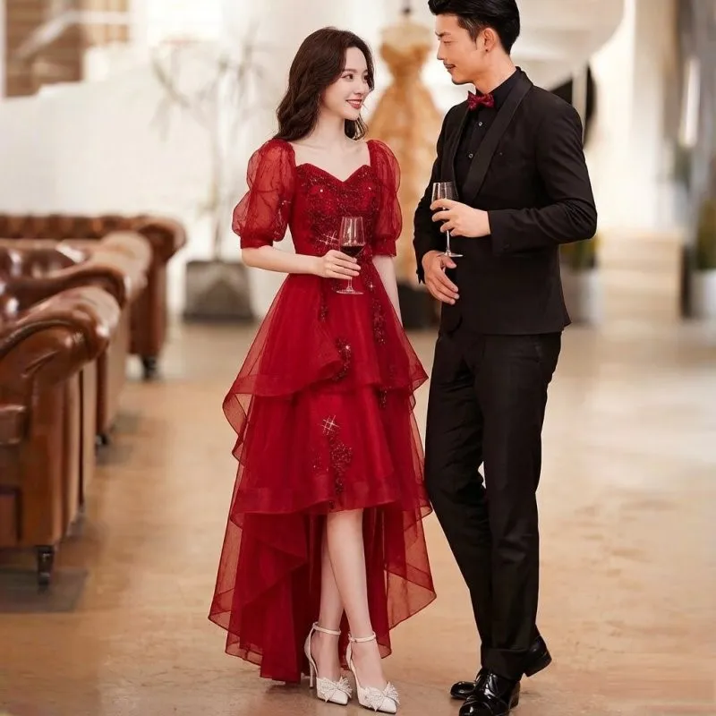 red elegant dresses Long Stretch Formal Off Shoulder Dress to show evidence of damage or bad quality Red Formal Dresses & Evening
