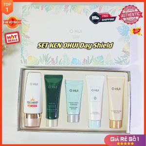 Set Kem chống nắng OHUI Day Shield Perfect Tone up Sunblock UV fore Special 5 món- lên tone nhẹ chống trôi hợp đi biển