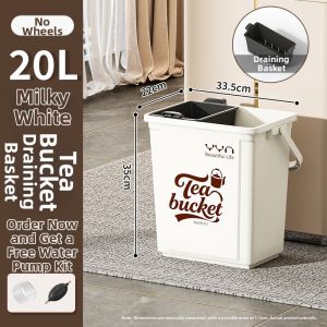 Tea Residue Water Filter Waste Bin Dry Wet Separation