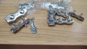 2-5pcs Waterproof Stainles Steel Wire Rope Clips Single/Double Grips Cable Clamps Chuck Lock M2-M6 Cable Wire Hardware Fastener