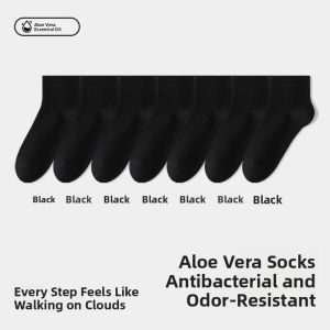 Miiow | Mens Summer Thin Mesh Mid-calf Breathable Cotton Socks Anti-Odor Sweat Absorbent Sports Short Socks Catman Brand MiiOW