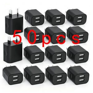 Bộ Sạc Tường USB Kép Màu Đen AU 5V2A Đầu Cắm Úc Tương Thích Với Điện Thoại Di Động Và Máy Tính Bảng Tiện Lợi Khi Đi Du Lịch