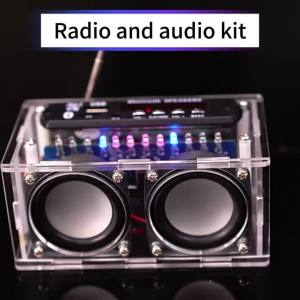 Aideepen | DIY Bluetooth Speaker Kit with FM Radio 87.5-108MHZ DIY Soldering Project Practice Electronic Kit Solder Assembly U Disk TF