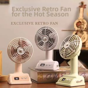 XINLUO | Vintage Portable Rechargeable Mini Desk Fan