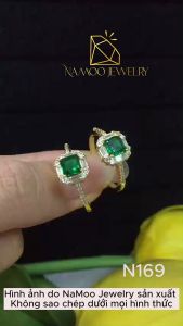 Nhẫn Nữ Mạ Vàng Mạ BạcĐính Đá Trắng Xanh N164N166N167N169 Đủ Size Cho Nàng