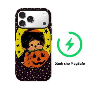 Ốp Điện Thoại Hai Lớp Monchhichi Pumpkin Star Cho iPhone Chống Sốc Chống Trầy Xước Vỏ TPU Mềm Tương Thích Với Nhiều Mẫu Máy