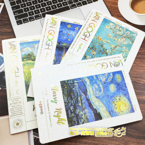 New B5 Size Notebooks Set of 4 with Horizontal Lines Art Paper Cover Soft Copy Books for Business And Students by LEnWA