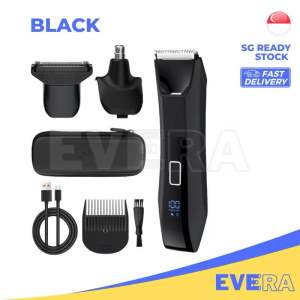 3-in-1 Electric Mens Shaver & Grooming Kit - Waterproof Body/Nose/Groin/Hair Trimmer USB Chargeable Manscaping