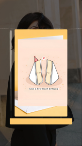 Funny Brie Birthday Card | “Have a Brie-lliant Birthday!” Cheese Pun Greeting Card | Cute Food Bday Card