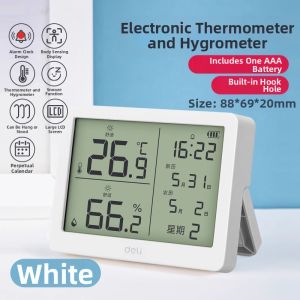 De Li | High Precision Indoor Digital Display Temperature Humidity Meter Baby Room Thermometer Deli LE500-WH Household Hardware Tools