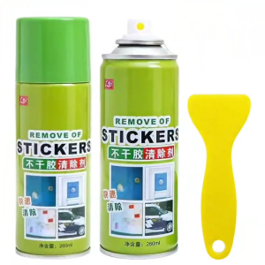 BIN LU 3 Bottles Sticker Remover Spray - Glue Remover for Adhesive & Sticker Remover Cleaner - Adhesive Removal Spray - Car Sticker Remover - Adhesive Cleaner - Free Bonus Tool - Strong Sticker Glue Removal