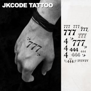 Waterproof Semi-permanent Tattoos Hands Arabic numeral,Lucky 7 Temporary TattoosFinger Tattoos Lasts 1-2 Weeks
