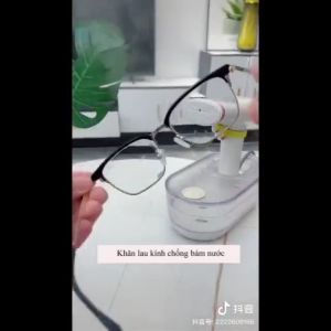 Hộp 100 miếng khăn lau kính nano giúp lau sạch bụi chống bám hơi nước chống bám bẩn giấy lau kính chống mờ sương mồ hôi chống nhờn trên bề mặt kính