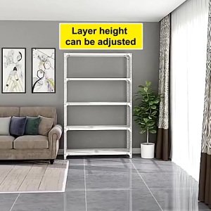 【Bearing 300kg】4/5 Layers Metal Shelf Angle Steel Rack Shelves Storage Rack Tiers Kitchen Storage Shelf Supermarket Shelves Display Shelves Rack No Rust Heavy-Duty Shelf
