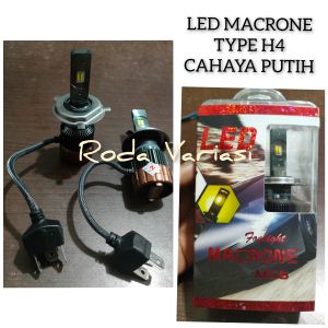 Led H4 Macrone MC6 Lampu Utama Putih Super Terang