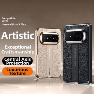 YILONG | Genuine Leather Business Dragon Pattern Shockproof Case For Huawei PuraXMax