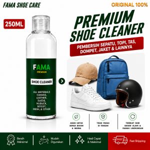FAMA - SHOES CLEANER 250 ML- SHOE CLEANER-PEMBERSIH SEPATU - SABUN SEPATU - FAMASHOECARE