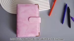 A5 Refillable 6 Ring Faux Leather Budget BinderNotebook Binder Cover for A5 Filler PaperLoose Leaf Personal Planner Binder