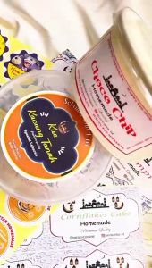 2-4 Label Hampers Lebaran Sticker Bulat Chromo Toples Kue Kering Free Desain Custom Nama Cookies