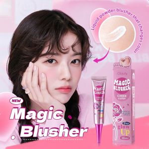 Magic Temperature-Sensitive Color-Changing Water-Light Liquid Blush Low-Saturation Expansion Color Gray-Pink Suitable for Light Makeup and Bare Face Blush魔法温变腮红液30ml