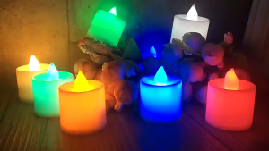 24pcs Battery Operated Flameless Candle Light Plastic Tea Lamp for Birthday Wedding Decor