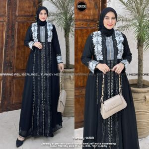 gamis abaya turkey 2291 dress busana muslimah by megastore