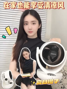 HYUNDAI Table Fan Air Circulator Remote Control 24H Timer 3 Speed Oscillating Quiet Easy Clean