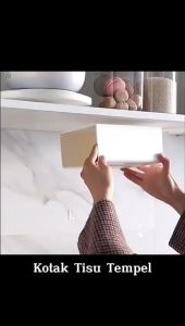 Kotak Tisu Tempel Dinding Minimalis Wadah Tempat Penyimpanan Tissu Gantung Untuk Kamar Mandi Dapur Toilet Ruang Tamu/Tissue Storage Box Serbaguna - FR GALLERY