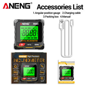 ANENG | Máy Đo Góc Laser Kỹ Thuật Số ANENG RN03 360 Độ ° Máy Đo Độ Nghiêng Tự Động Lật Màn Hình Máy Dò Từ Tính 4 Mặt Để Đo Chính Xác