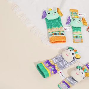 Baby Newborn Gift Wrist and Sock Rattle Toy