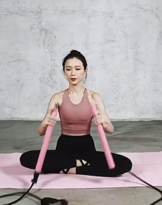 Pilates stick Puller Multifunctional fitness stick Yoga pull rod elastic rope resistance rod exercise hip pull rope