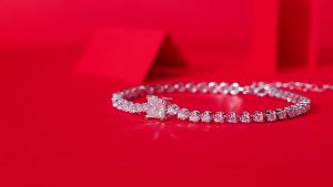GRA Fashion high-grade  925 silver moissanite bracelet temperament love paragraph ladies gift 1 carat love diamond bracelet