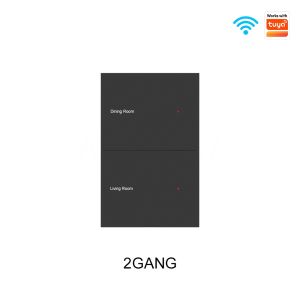 MANHOT Wifi Thông Minh Bảng Điều Khiển Kính Công Tắc DIY Tên Có Thể Tùy Chỉnh 1-8 Gang Nút Nhấn Điều Chỉnh Màu Sắc Ánh Sáng Tương Thích Với Alexa Google Home