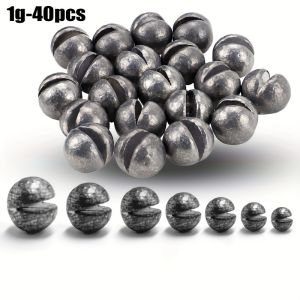 TAKBAS Split Shot Fishing Weights Sinkers Lead Fishing Sinkers Weights Removable Round Fishing Sinkers，7g/5g/4g/3g/2g/1g