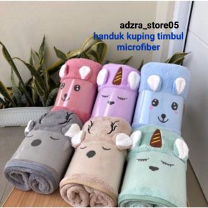 Kado handuk bayi motif hewan hoodie microfiber lembut anti alergi newborn gift 3D 0-5 tahun