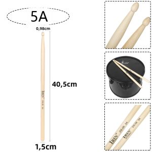 IRIN | IRIN 5A 7A Maple Pair Drumsticks Phụ Kiện Trống Chắc Chắn Mật Độ Cao Cho Nhạc Cụ Gõ