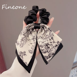 Simple Elegance Ribbon Butterfly Knot Hair Ties Women High End Feel Small Vintage Fabric Bands Hair Accessories ﻿