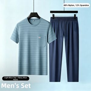 TUCANO | Cooling Ice Silk Breathable Leisure Sport Tshirt and Pants Set