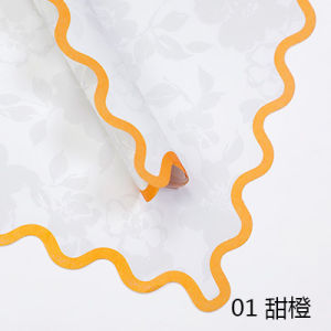 Colorful Wave Edge Floral Gift Wrapping Paper DIY Flower Shop Art Supplies 10 Sheets Pack Premium Custom Pattern Kraft Paper