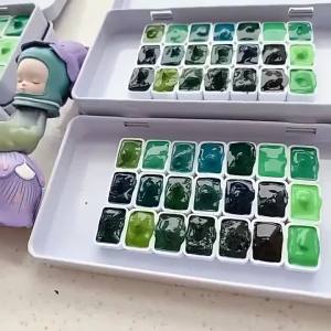 Daniel Smith อุปกรณ์ศิลปะชุดสีเขียวสีน้ำจ่าย MG HB Acuarelas0.5ml