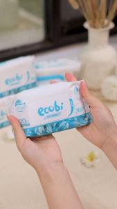 Combo 05 gói khăn ướt cao cấp an toàn cho bé Ecobi Ecowipes gói 20 tờ không mùi an toàn cho làn da