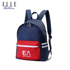 ELLE Active | Red and Blue Color Block Lightweight Large Capacity Practical Backpack