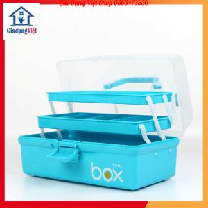 Hộp đựng thuốc 3 tầng đa năng nhiều ngăn phân chia đồ tiện lợi nắp trong suốt dễ dàng quan sát đồ phía trong