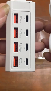 Stop Kontak Serbaguna 8 Port 4 USB 4 Type-C 25W Untuk Semua Perangkat 1 Meter