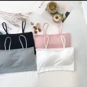 Ninabobo BR018 Bra Kemben Fashion Wanita Tanpa Kawat Bahan Halus Simple Import Sporty BH GYM Fitnes Senam Zumba Crop