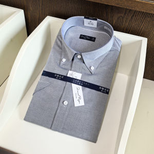 Pure Cotton Mens Shirt Long Sleeve White Dress Shirt Short Sleeve Business Casual Cotton Shirt Standard Fit Four Seasons Wear