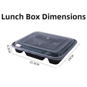 Thickened Plastic Disposable Food Containers Multisection