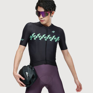 LAMEDA เสื้อเจอร์ซีย์นักปั่นใหม่ฤดูใบไม้ผลิแขนสั้นผู้ชายเสื้อแขนยาวมือหนึ่งเหงื่อออกสไตล์บางเข้ารูปพอดีแห้งเร็วจักรยาน Hexuan